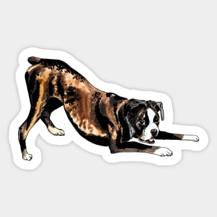 boxer dog Sticker